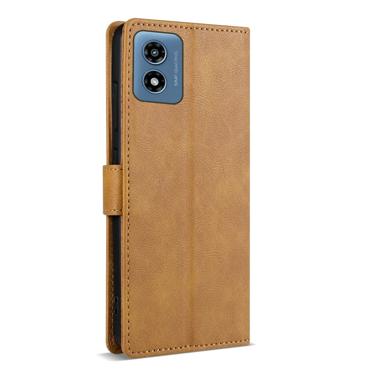 For Motorola Moto G24 N.BEKUS CSJ-P1 Solid Color Leather Phone Case(Brown)
