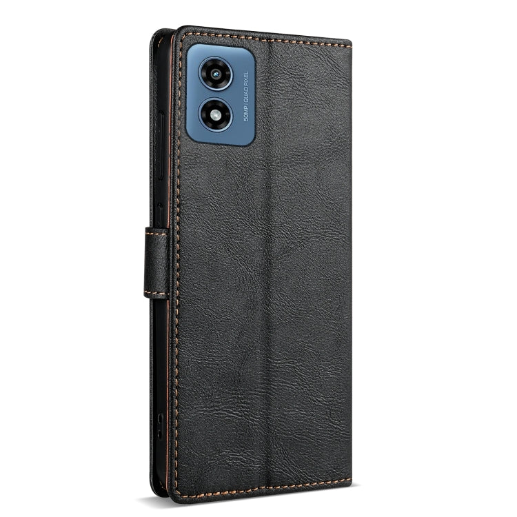 For Motorola Moto G24 N.BEKUS CSJ-P1 Solid Color Leather Phone Case(Black)
