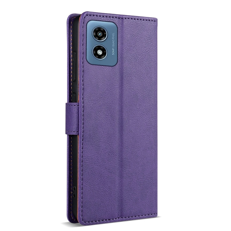 For Motorola Moto G24 N.BEKUS CSJ-P1 Solid Color Leather Phone Case(Purple)