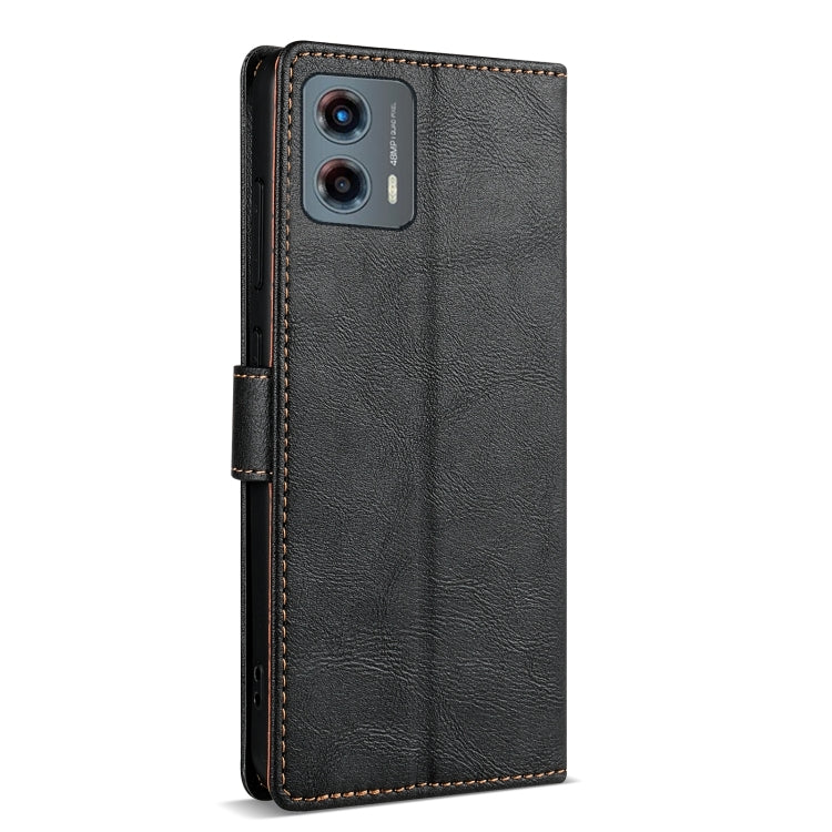 For Motorola Moto G Stylus 2024 N.BEKUS CSJ-P1 Solid Color Leather Phone Case(Black)