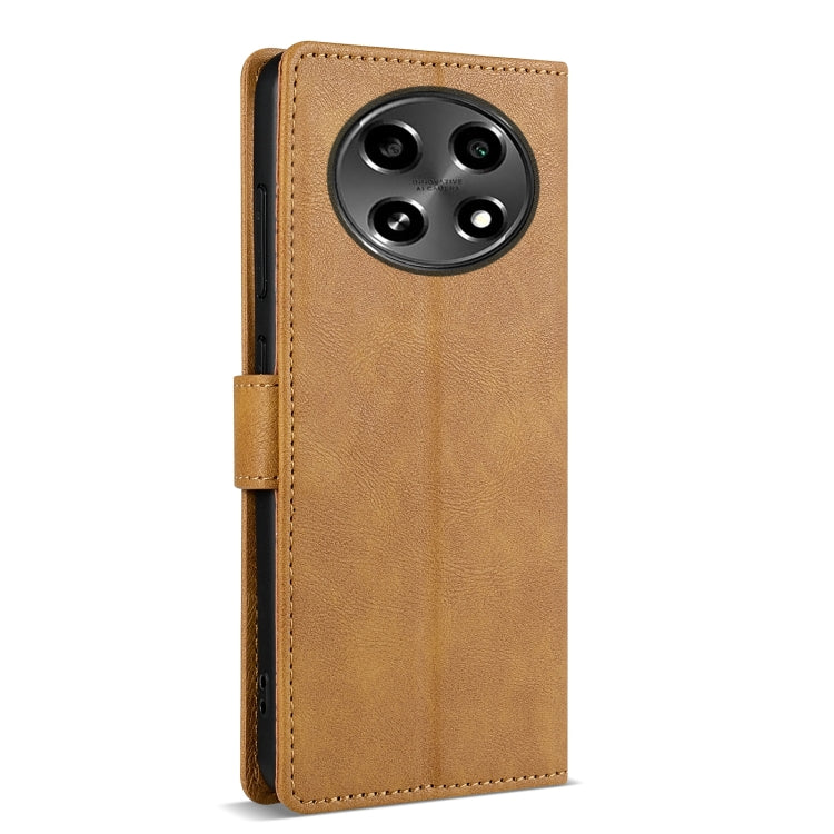 For OPPO A2 Pro N.BEKUS CSJ-P1 Solid Color Leather Phone Case(Brown)