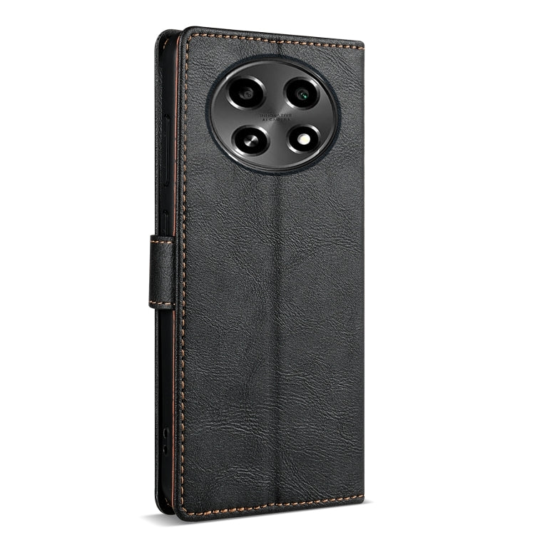 For OPPO A2 Pro N.BEKUS CSJ-P1 Solid Color Leather Phone Case(Black)