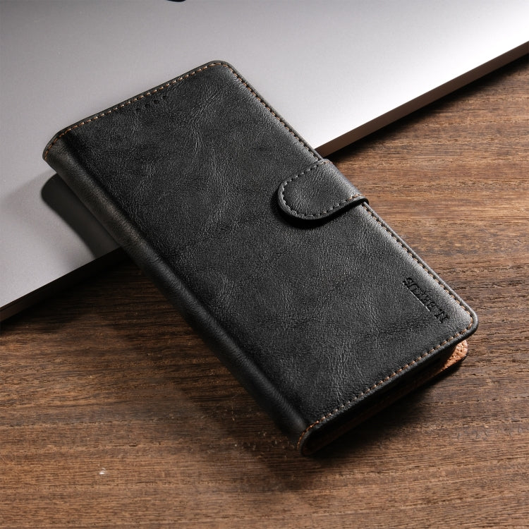 For OPPO A78 5G N.BEKUS CSJ-P1 Solid Color Leather Phone Case(Black)