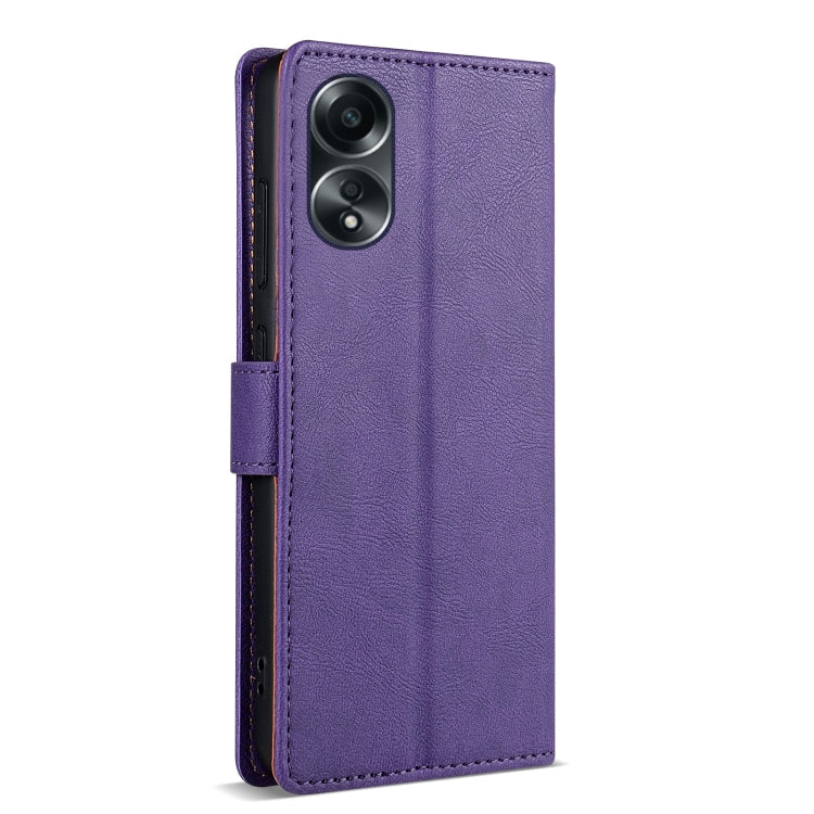 For OPPO A78 5G N.BEKUS CSJ-P1 Solid Color Leather Phone Case(Purple)