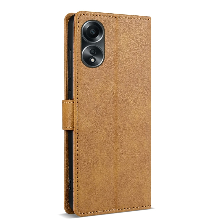 For OPPO A1 Pro / Reno8 T 5G N.BEKUS CSJ-P1 Solid Color Leather Phone Case(Brown)