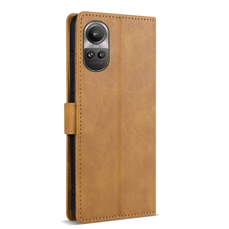 For OPPO Reno10 Pro 5G / Reno10 5G Global N.BEKUS CSJ-P1 Solid Color Leather Phone Case(Brown)