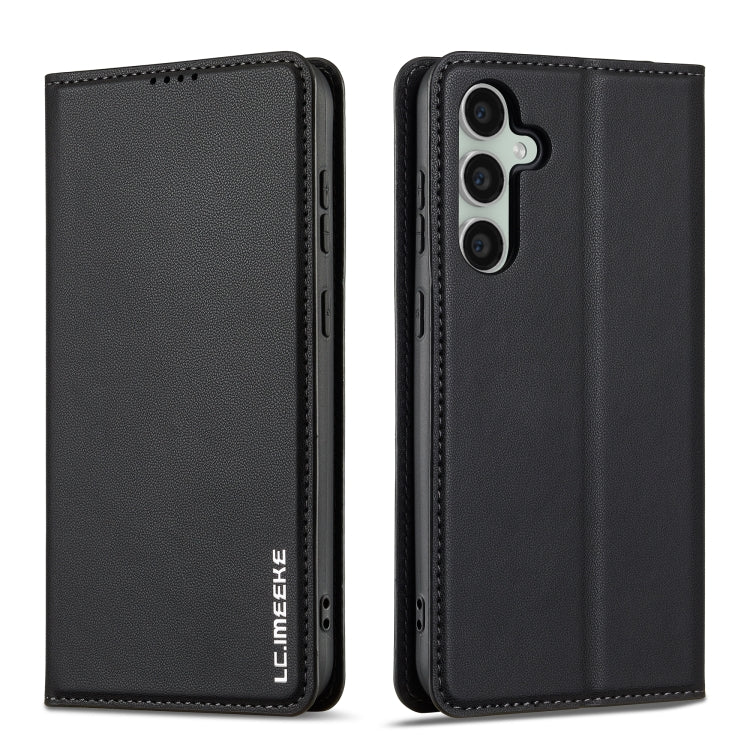 For Samsung Galaxy S23 5G LC.IMEEKE L1 Series Frosted Fine Texture PU Phone Case(Black)