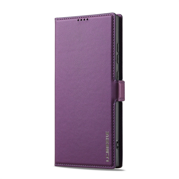 For Samsung Galaxy S25 Ultra 5G LC.IMEEKE L1 Series Frosted Fine Texture PU Phone Case(Purple)