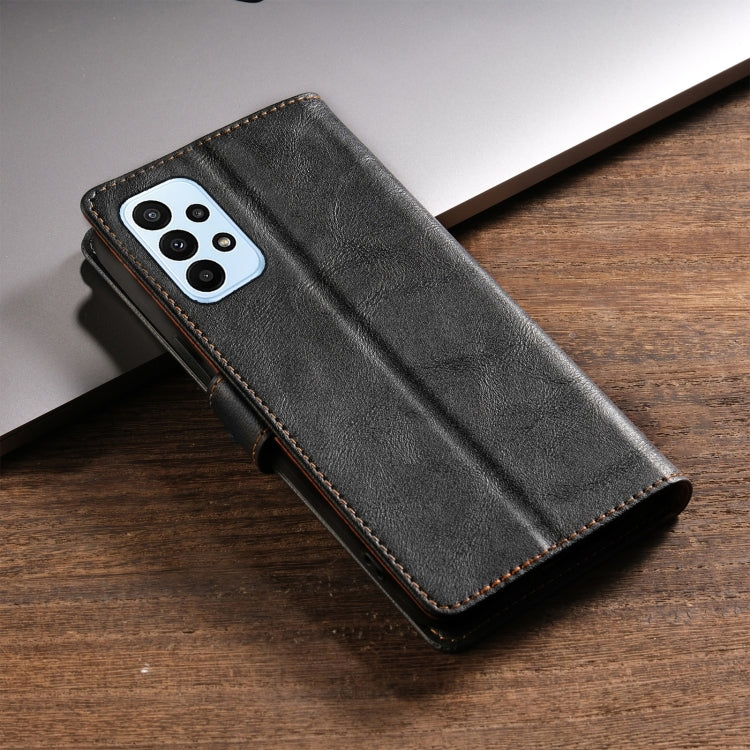For Samsung Galaxy A52 5G / 4G / A52s N.BEKUS CSJ-P1 Solid Color Leather Phone Case(Black)