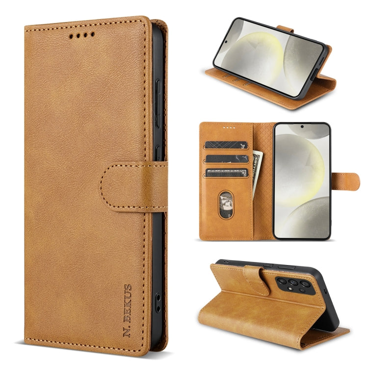 For Samsung Galaxy A13 5G / 4G / A04s 4G N.BEKUS CSJ-P1 Solid Color Leather Phone Case(Brown)