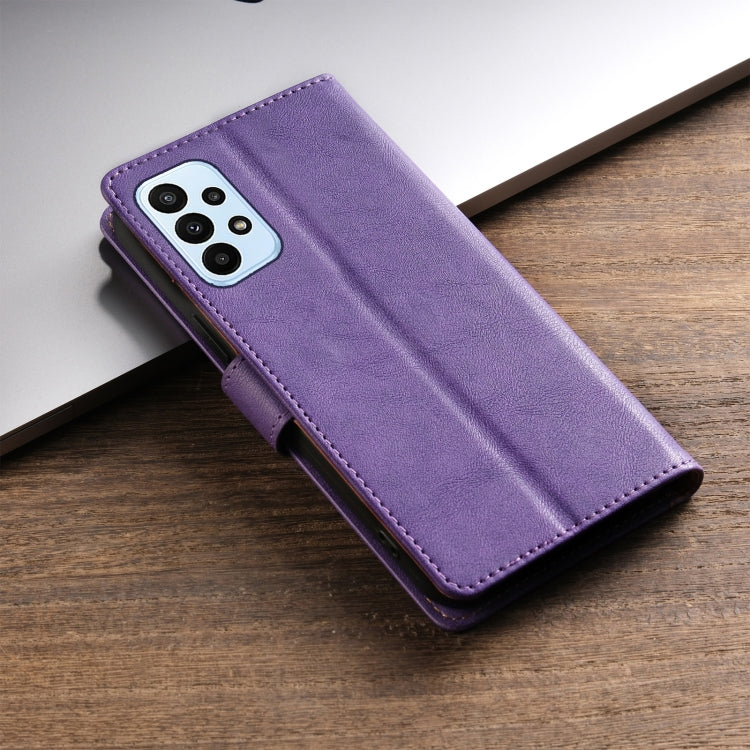 For Samsung Galaxy A04 4G / M13 5G N.BEKUS CSJ-P1 Solid Color Leather Phone Case(Purple)