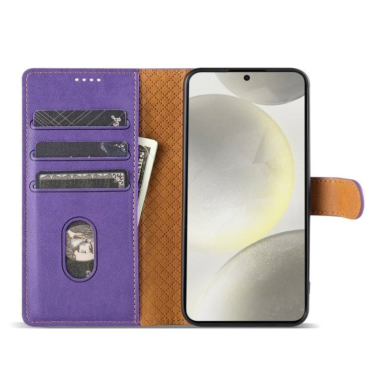 For Samsung Galaxy A54 5G N.BEKUS CSJ-P1 Solid Color Leather Phone Case(Purple)