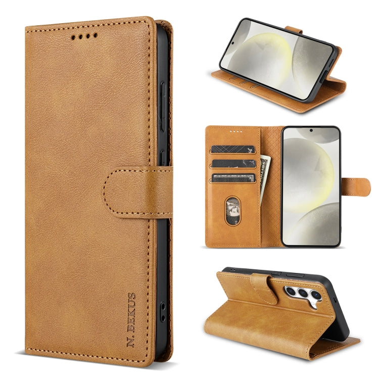 For Samsung Galaxy A15 N.BEKUS CSJ-P1 Solid Color Leather Phone Case(Brown)