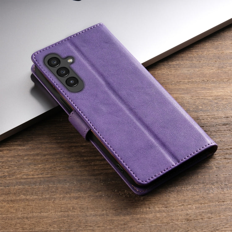 For Samsung Galaxy A05 N.BEKUS CSJ-P1 Solid Color Leather Phone Case(Purple)