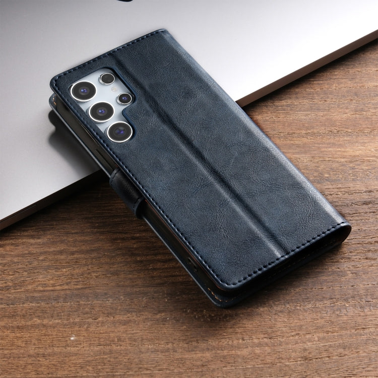 For Samsung Galaxy S21 Ultra 5G N.BEKUS CSJ-P1 Solid Color Leather Phone Case(Blue)