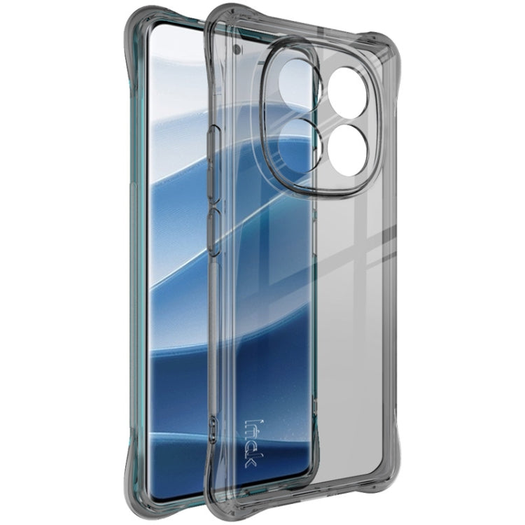For Redmi Note 14 Pro+ 5G imak Shockproof Airbag TPU Phone Case(Transparent Black)