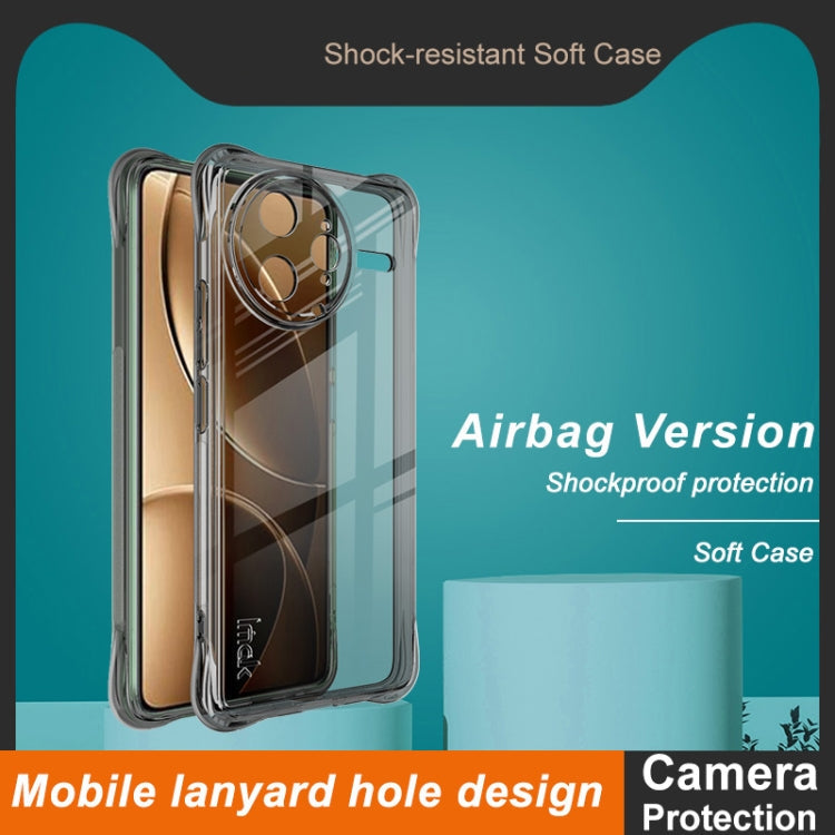 For Redmi K80 Pro imak Shockproof Airbag TPU Phone Case(Transparent Black)