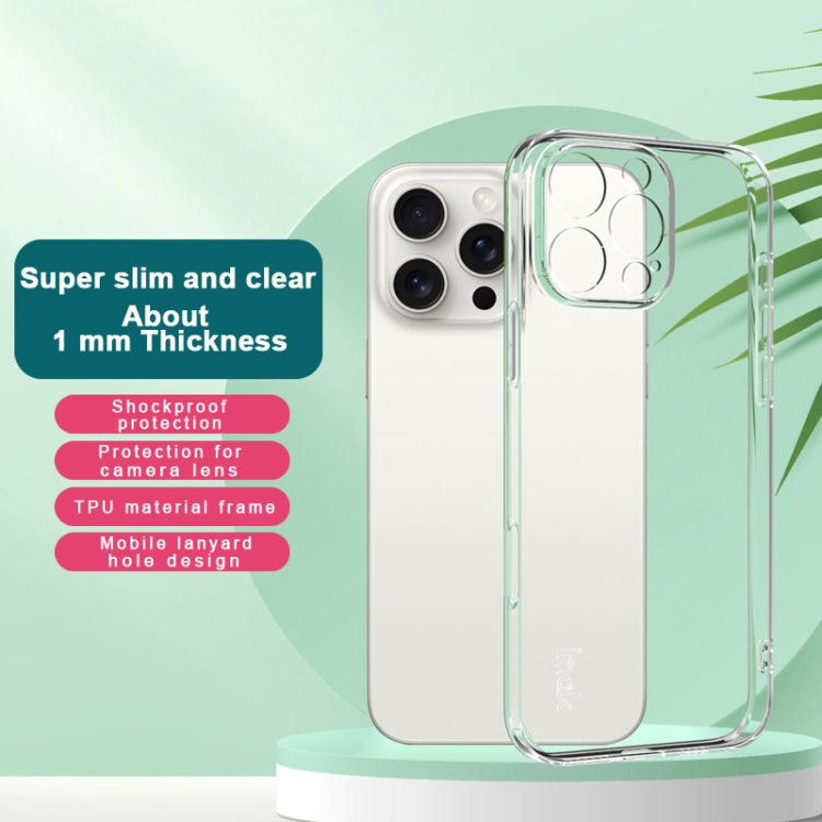 For iPhone 16 Pro Max IMAK UX-5 Series Transparent TPU Phone Case(Transparent)