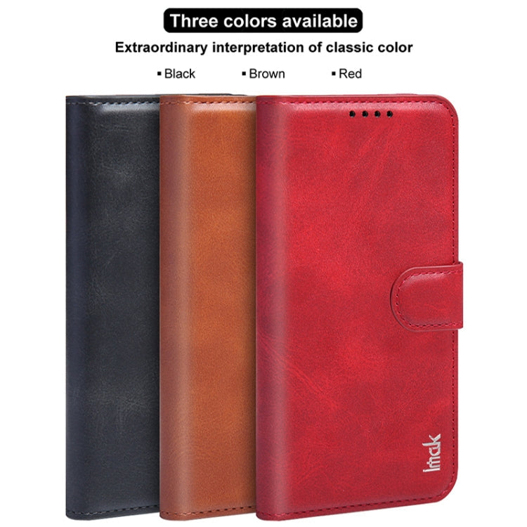 For iPhone 15 Pro IMAK Count Series Flip Leather Phone Case(Brown)