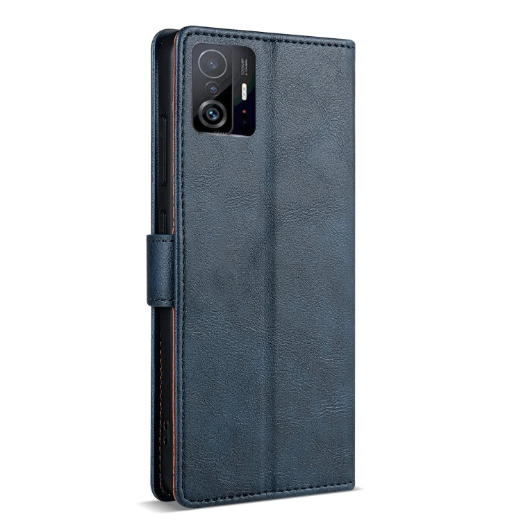 For Xiaomi 11T / 11T Pro N.BEKUS CSJ-P1 Solid Color Leather Phone Case(Blue)