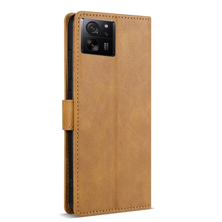 For Xiaomi 13T / 13T Pro N.BEKUS CSJ-P1 Solid Color Leather Phone Case(Brown)