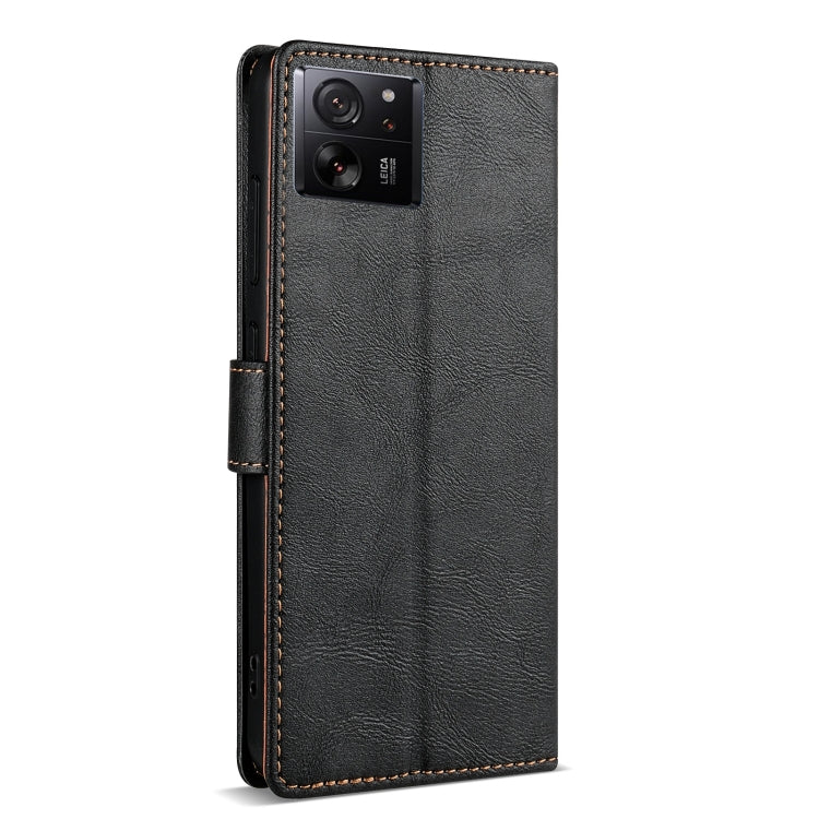 For Xiaomi 13T / 13T Pro N.BEKUS CSJ-P1 Solid Color Leather Phone Case(Black)