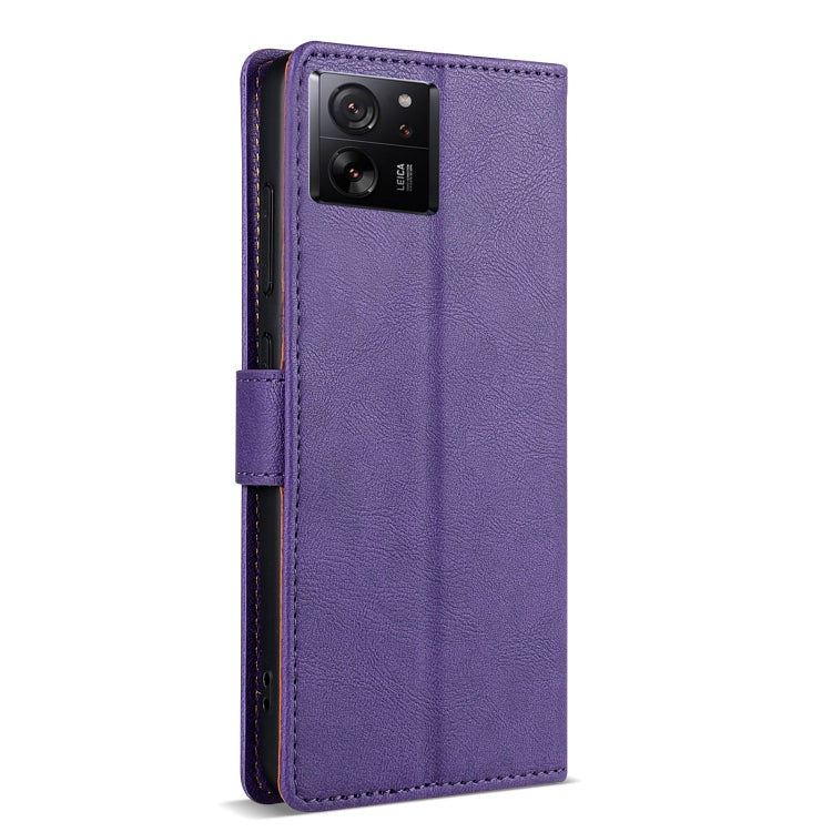 For Xiaomi 13T / 13T Pro N.BEKUS CSJ-P1 Solid Color Leather Phone Case(Purple)