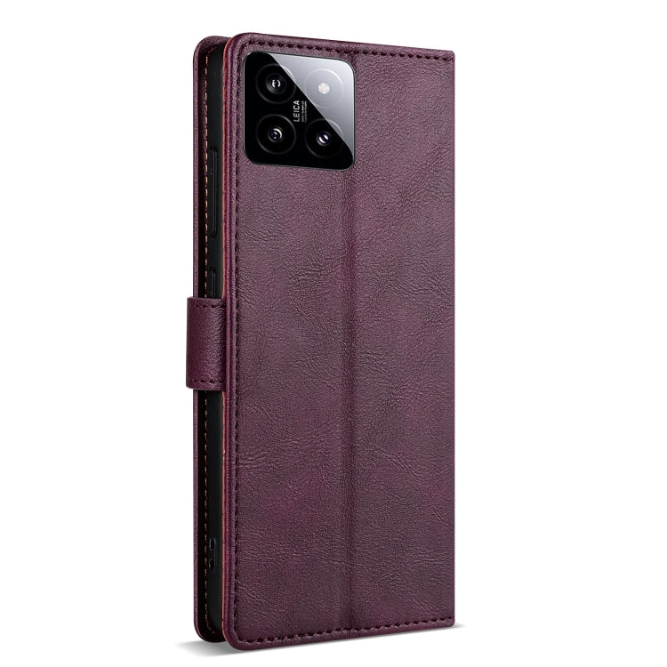 For Xiaomi 13 Pro N.BEKUS CSJ-P1 Solid Color Leather Phone Case(Wine Red)