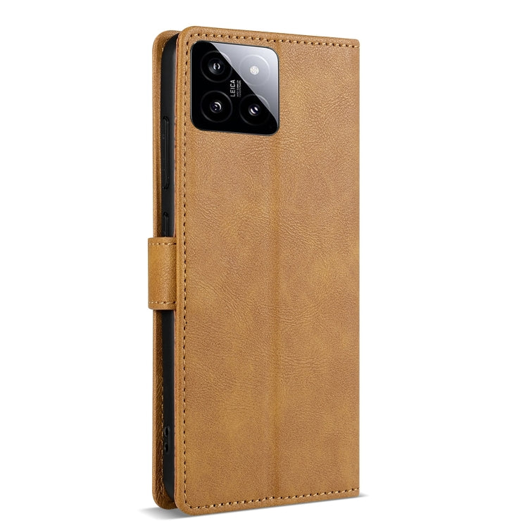For Xiaomi 13 Pro N.BEKUS CSJ-P1 Solid Color Leather Phone Case(Brown)