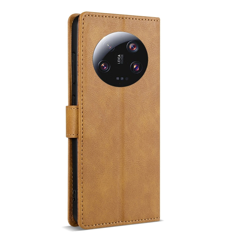For Xiaomi 13 Ultra N.BEKUS CSJ-P1 Solid Color Leather Phone Case(Brown)