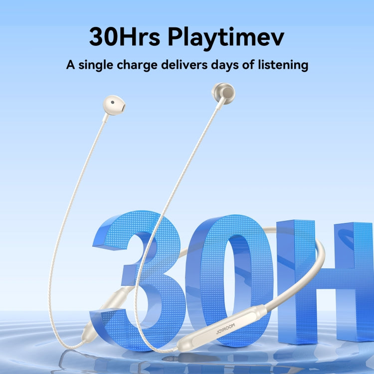 JOYROOM JR-D8 Neckband Wireless Bluetooth Sports Outdoor Earphone(Creamy White)