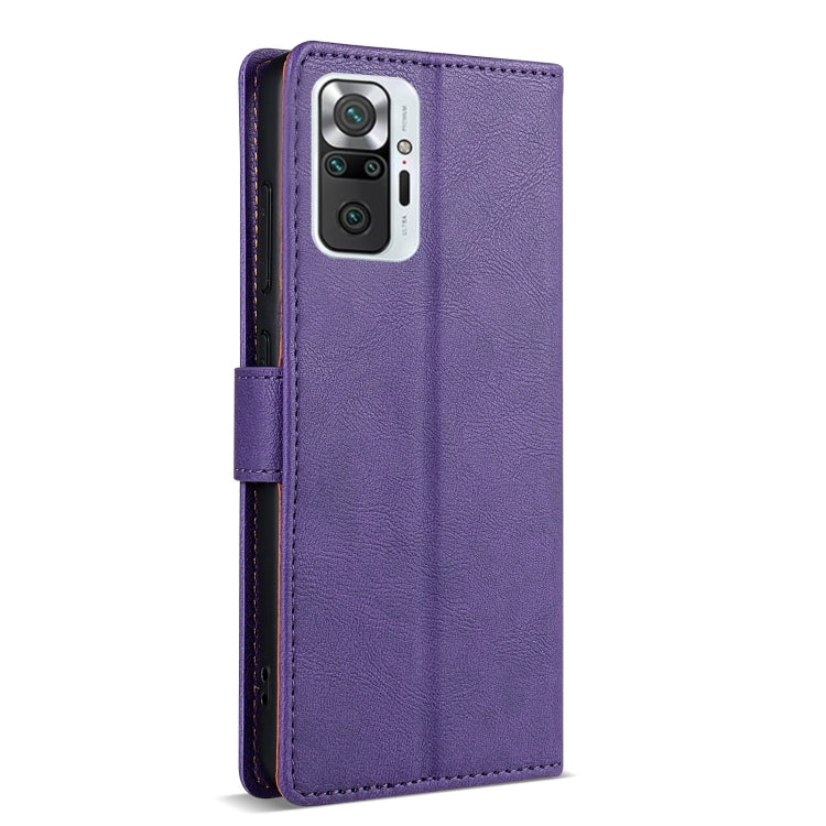 For Redmi Note 10 Pro N.BEKUS CSJ-P1 Solid Color Leather Phone Case(Purple)