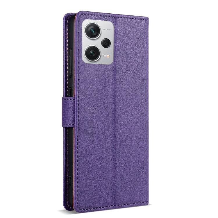 For Redmi Note 12 Pro 5G Global N.BEKUS CSJ-P1 Solid Color Leather Phone Case(Purple)