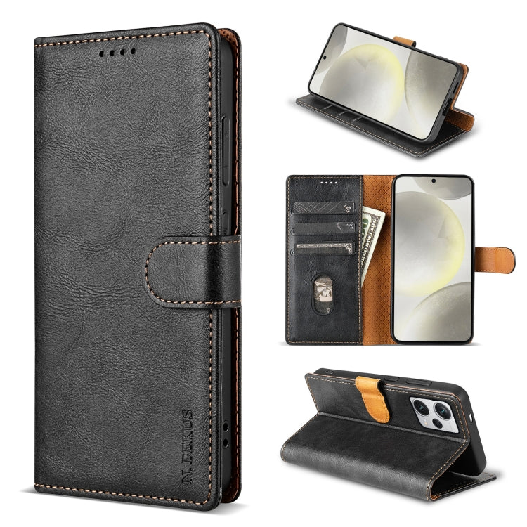 For Redmi Note 12 Pro+ 5G Global N.BEKUS CSJ-P1 Solid Color Leather Phone Case(Black)