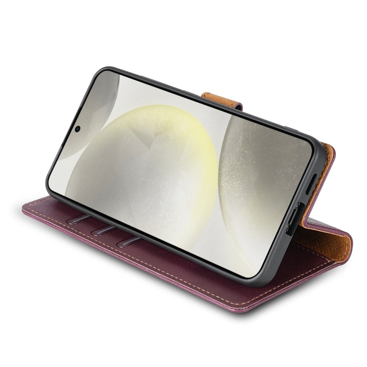 For Redmi Note 13 5G Global N.BEKUS CSJ-P1 Solid Color Leather Phone Case(Wine Red)