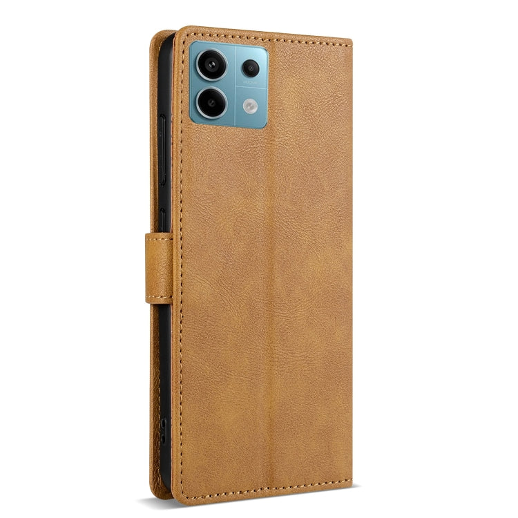 For Redmi Note 13 Pro 5G Global N.BEKUS CSJ-P1 Solid Color Leather Phone Case(Brown)