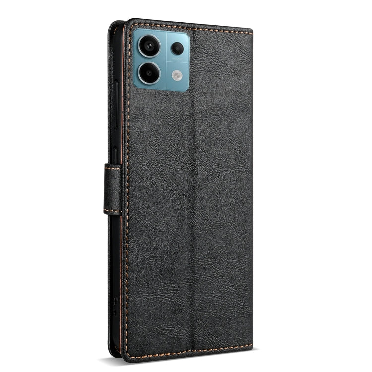 For Redmi Note 13 Pro 4G N.BEKUS CSJ-P1 Solid Color Leather Phone Case(Black)