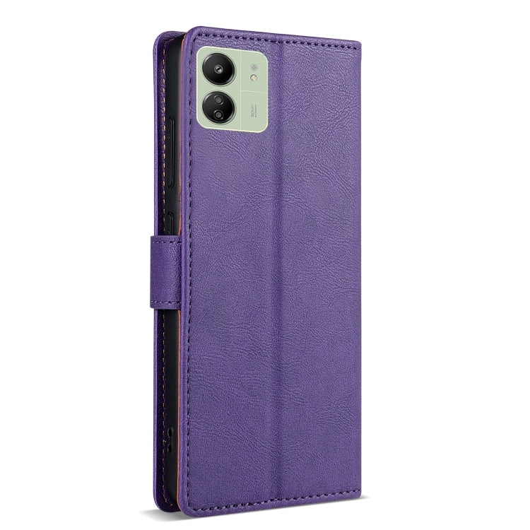 For Redmi 13C 5G / 4G N.BEKUS CSJ-P1 Solid Color Leather Phone Case(Purple)
