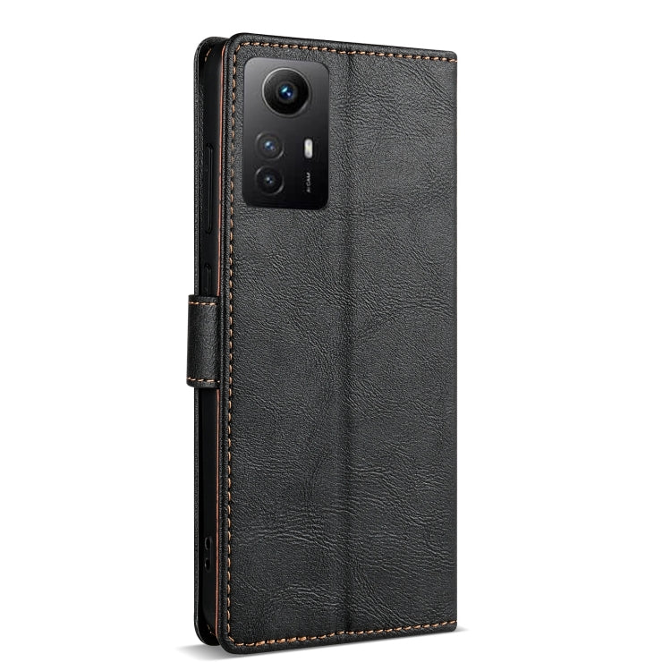For Redmi Note 12S 4G / Note 11 4G Global N.BEKUS CSJ-P1 Solid Color Leather Phone Case(Black)