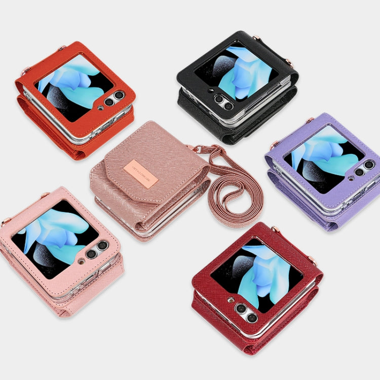 For Samsung Galaxy Z Flip6 / Flip7 FE VIETAO Portable Organ Style Wallet PU Phone Case(Orange)