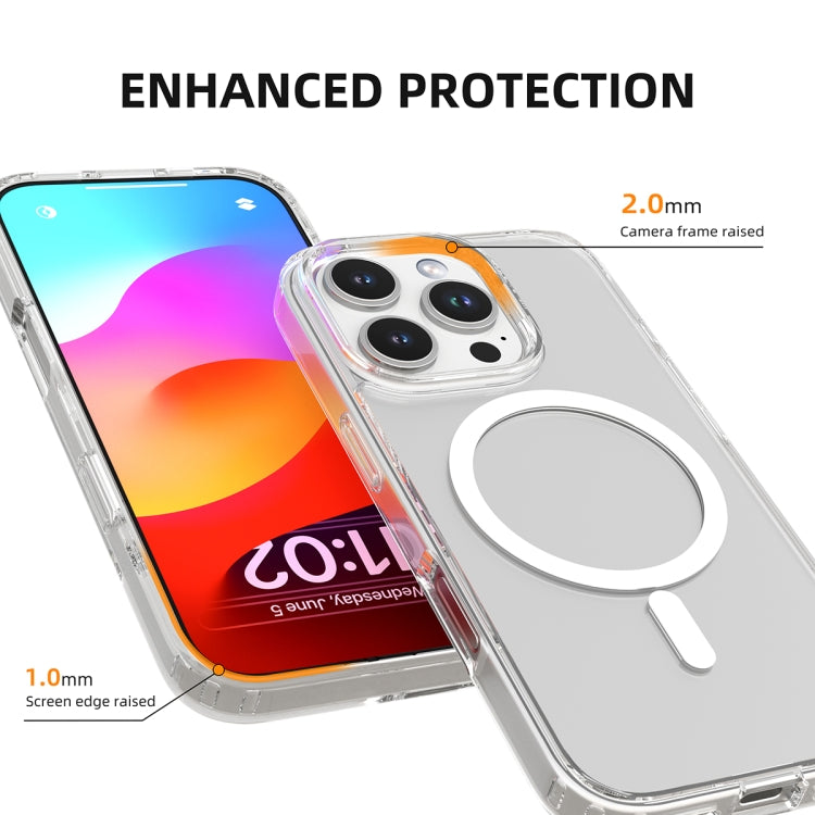 For iPhone 16 Pro Mutural Ice Series MagSafe Magnetic TPU Phone Case(Transparent)