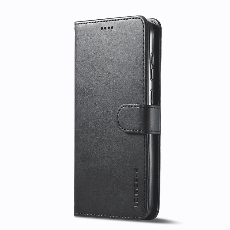 For Samsung Galaxy S25 5G LC.IMEEKE Calf Texture Leather Phone Case(Black)