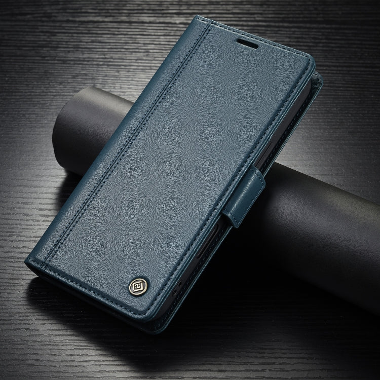 For iPhone 16 Pro Max LC.IMEEKE Skin-friendly Card Slots Leather Phone Case(Blue)
