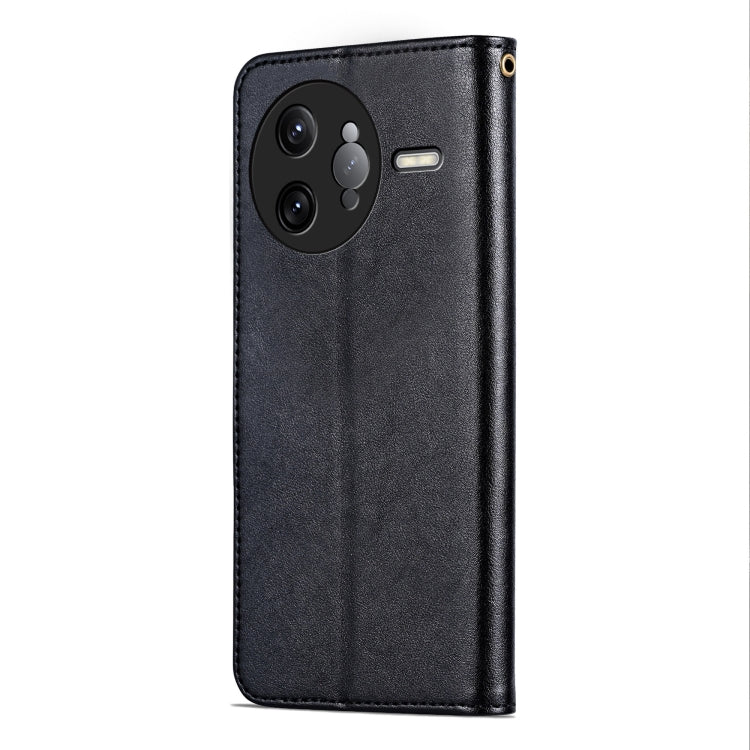 For Redmi K80 Pro AZNS Sheepskin Texture Flip Leather Phone Case(Black)