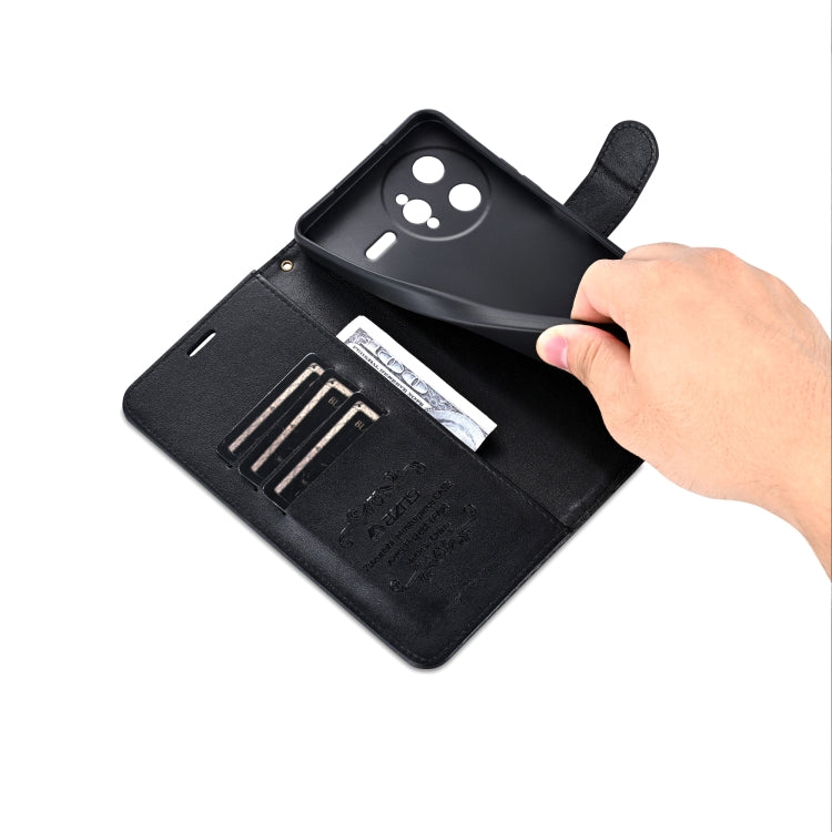 For Redmi K80 Pro AZNS Sheepskin Texture Flip Leather Phone Case(Black)