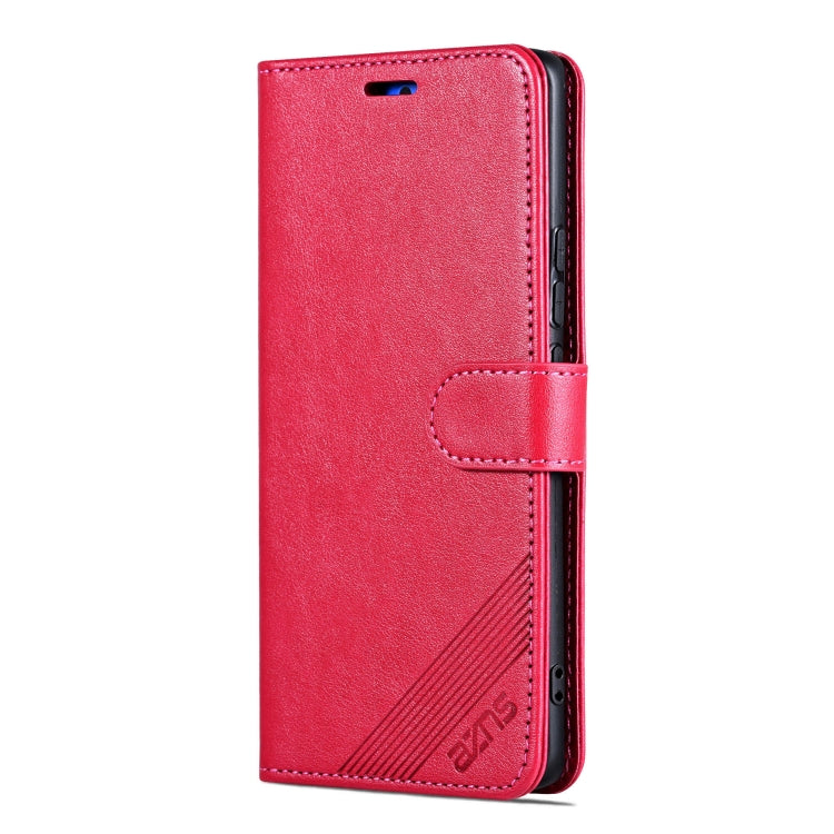 For Redmi K80 Pro AZNS Sheepskin Texture Flip Leather Phone Case(Red)