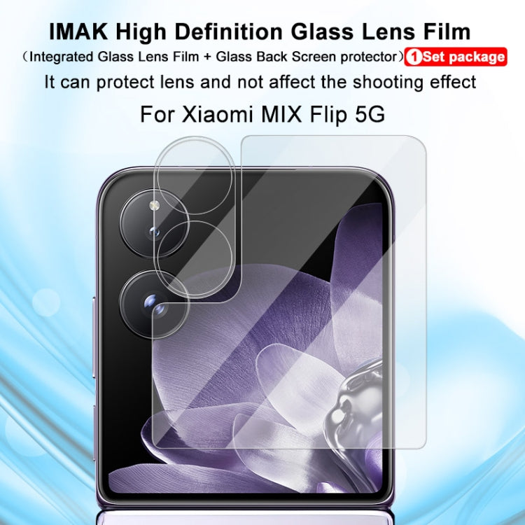 For Xiaomi Mix Flip 1 Sets imak Integrated Lens Film + Glass Rear Screen Sticker