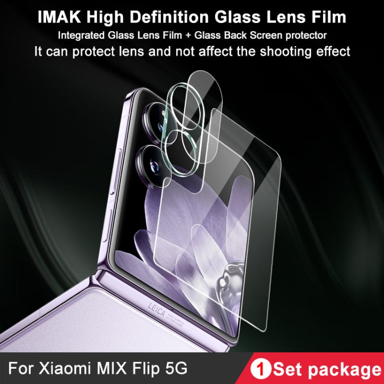 For Xiaomi Mix Flip 1 Sets imak Integrated Lens Film + Glass Rear Screen Sticker