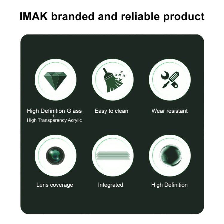 For Honor X60i imak Integrated Rear Camera Lens Tempered Glass Film with Lens Cap