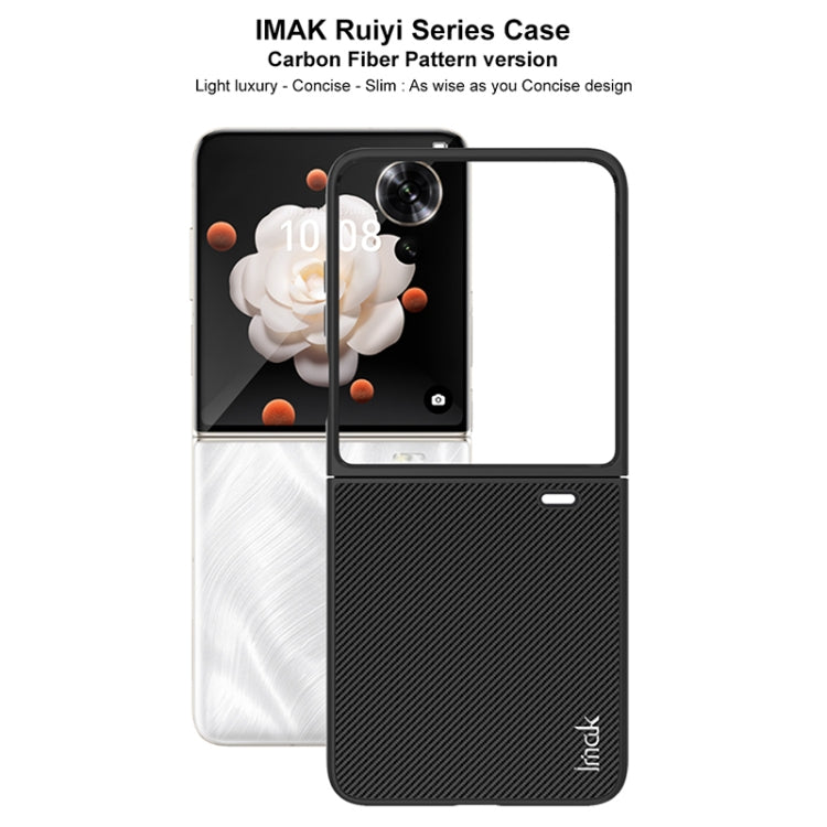 For Honor Magic V Flip imak Ruiyi Series Carbon Fiber PU + PC Phone Case
